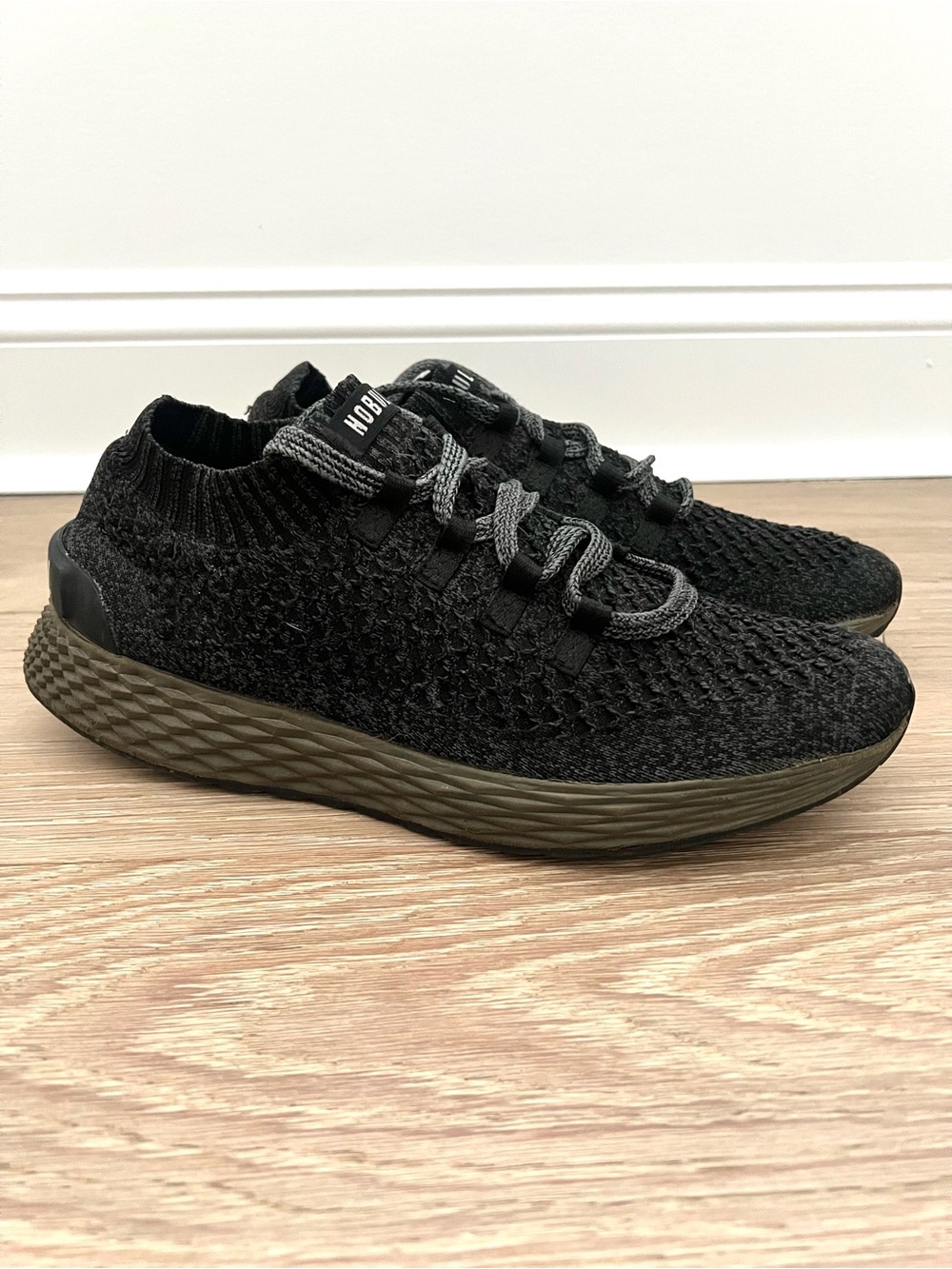 NOBULL Diamond Black Ivy Knit Runners Shoes US Men 10.5 Women 12 Sneaker